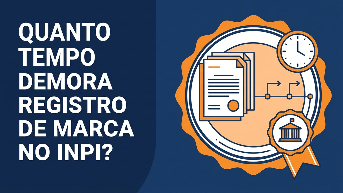 Linha do tempo ilustrada do pedido de registro de marca até a concessão no INPI