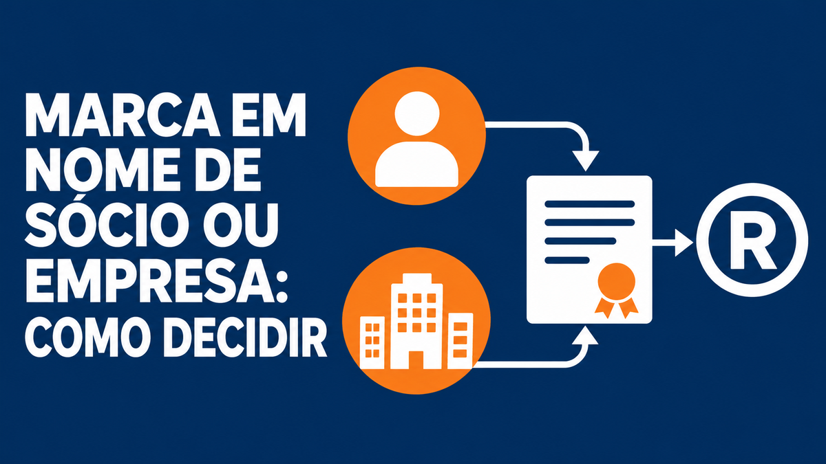 Dois caminhos ligam um sócio e uma empresa a um certificado de registro de marca